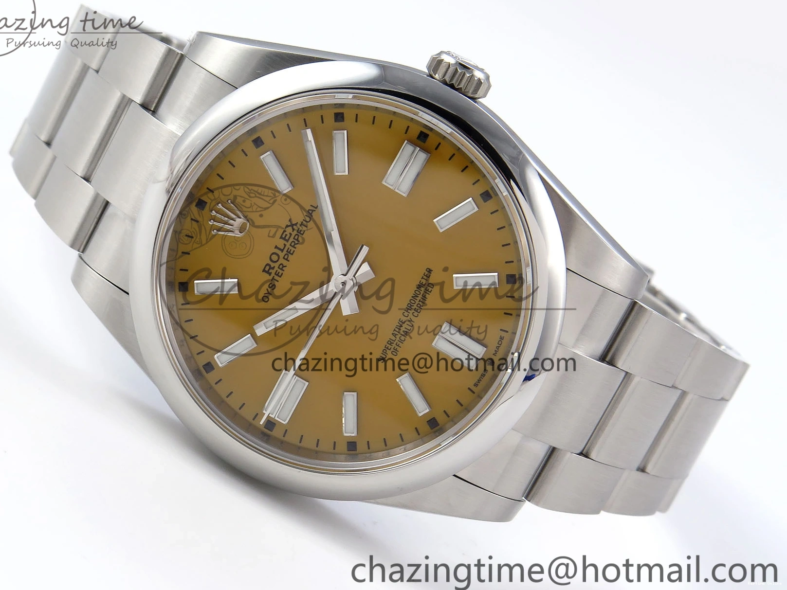 0504 WaterResistant OYSTER PERPETUAL 124300 41MM VSF 1:1 BEST EDITION 904L STEEL YELLOW DIAL VS 1769